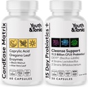 Youth & Tonic Oregano & Captain Acid Gut Health Supplement med Probiotika & urter til Gut Flora Balance, fordøjelsesfremmende & intestinal sundhed og immunforsvar - 90 kapsler