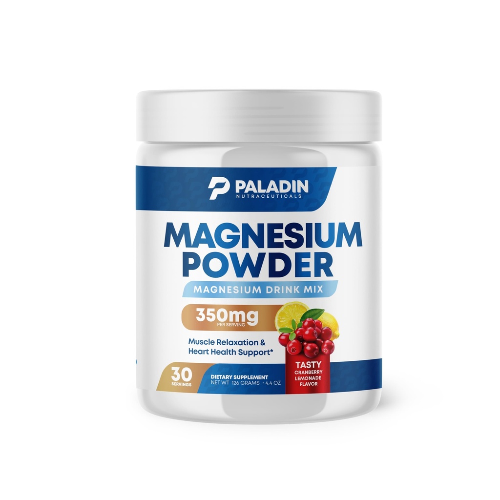 Magnesiumpulver - Anti- Stress drik mix for ro og regelmæssighed - Magnesium citrat supplement - afslapning, muskel & hjerte støtte - tranebær Lemonade Flavor - 30 Servere