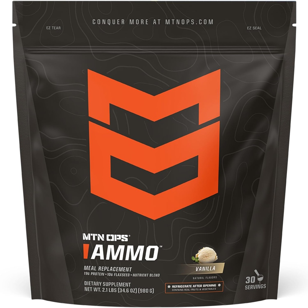 MTN OPS Ammo Protein Meal Erstatning Powder - 28 Servere, Vanilla