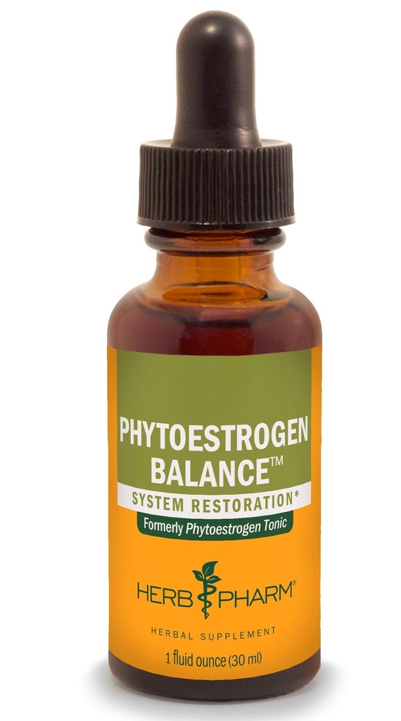 Herb Pharm Phytoøstrogen Balance Flydende Herbal Formel for kvindelige reproduktive systemsupport - 1 Ounce