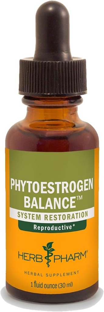 Herb Pharm Phytoøstrogen Balance Flydende Herbal Formel for kvindelige reproduktive systemsupport - 1 Ounce