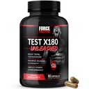 FORCE FACTOR Test X180 Unsleased Testosteron Booster for mænd til at opbygge muskler, øge styrke, og forbedre ydeevne, Testosteron tillæg for mænds sundhed, 90 kapsler