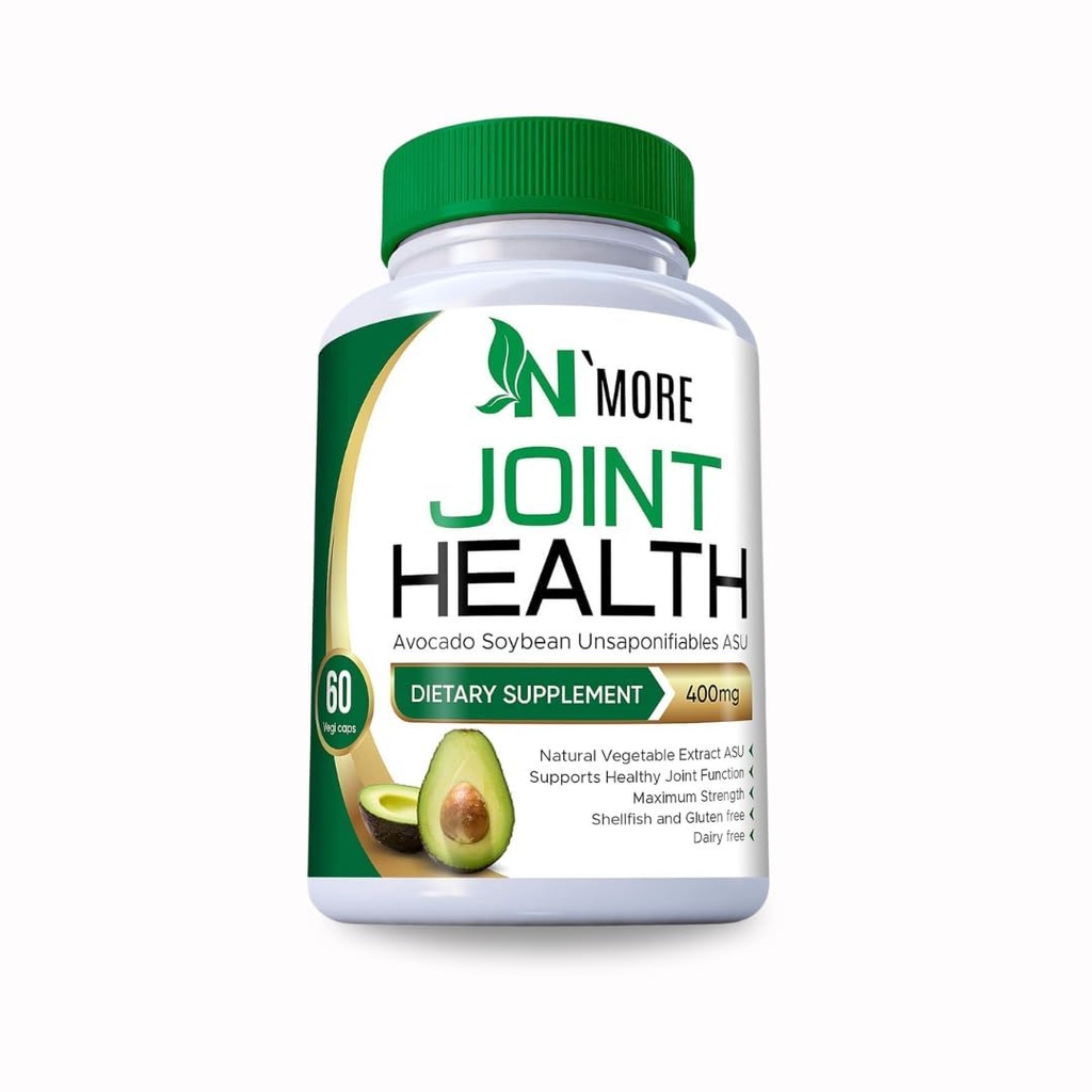 N 'More Avocado Soybean Unsaponifiables Joint Health Supplement 400 mg, Non- GMO, Dairy, Gluten & Shellfish Free, 60 Day Supply, One Capsule Per dag