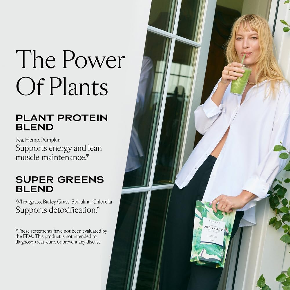 SAKARA Super Powder Bundle - Protein + Green Organic Protein Powder, Metabolisme Super Powder, & Prebiotic Fiber Powder