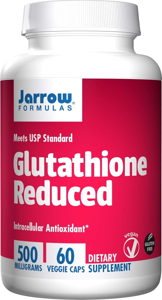Jarrow Formulas Reduceret Glutathion, Understøtter leversundhed, 500 mg, 60 Veggie kapsler