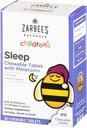 Zarbee 's Kids 1 mg melatonin tyggetabletter, Drug- Free & Effektiv søvn supplement, Let at tage naturlige Grape Flavor tabletter til børn i alderen 3 og op, 30 Tæl