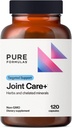 PureFormulas Joint Care + - Premium Joint Support Supplement med Hyaluronic Acid, Glucosamin, MSM, Green Lipped Mussel, Gurkemeje & mere - Non- GMO Formel for voksne (120 kapsler)
