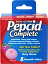 Pepcid Complete Acid Reducer + Antacida for Acid Reflux, 10mg Famotidin, 800mg Calciumcarbonat & 165mg Magnesiumhydroxid per Heartburn Medicine Tablet, Antacida Chews, Berry, 8 ct