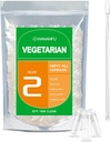 wananfu størrelse 2 Tomme kapsler Vegetarisk (1000 Greve) Bundle med 2 Micro Lab skeer, Clear Fillable Veggie piller kapsler størrelse 2 til at lave dine egne kosttilskud