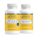 Forskning Ernæringsmidler Mænd & Kvinder Vitaminer til energistøtte - Optimeret energi Duo - Adrenal Support & Mitokondriel Kosttilskud til fremme af Optimal Cellular Energy - ATP 360 & Energy Multiplex