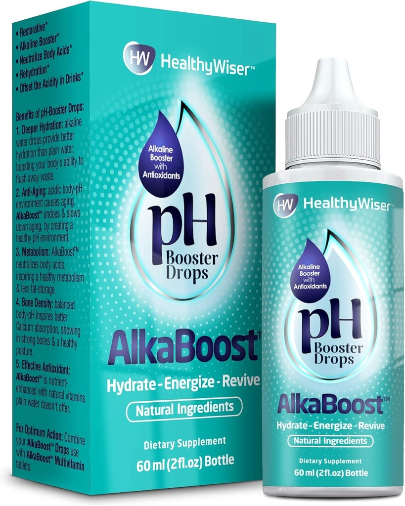 Alkaline Water pH Booster Drops + Natural Vitamins