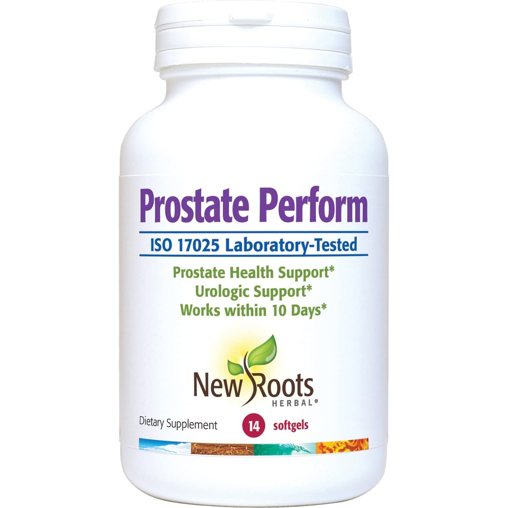 NY ROOTS HERBAL Prostata supplement Saw Palmetto Note 124; 16 Herbals: Plant Steroler, Rug Flower, Borage Oil, Tranebær, Olivenolie, Zink, Selen (14 Softgels) for urinvejssygdomme