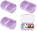 4PCS Lille Pill sag Rejse Pill Box Cute Pill Organizer til Purse Portable Daily Medicine Organizer 2 Segment Pill Holder for Vitaminer, Fiskeolie, Kosttilskud