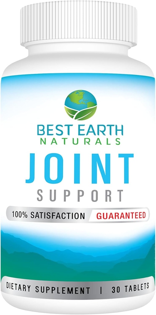 Bedste Earth Naturals Joint Support - Glucosamin, Chondroitin, MSM & Special Vitaminer & Nutrients for Back, Hip & Joint Support - Fælles supplement til Joints, Muscle & Fleksibilitet 30 dages forsyning