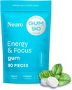 NeuroGum Energy & Focus Gum (90 Count Bag, pebermynte)