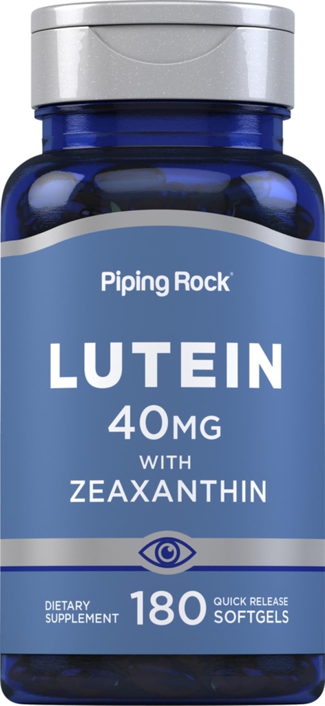 Piping Rock Lutein og Zeaxanthin Supplement Note 124; 40 mg