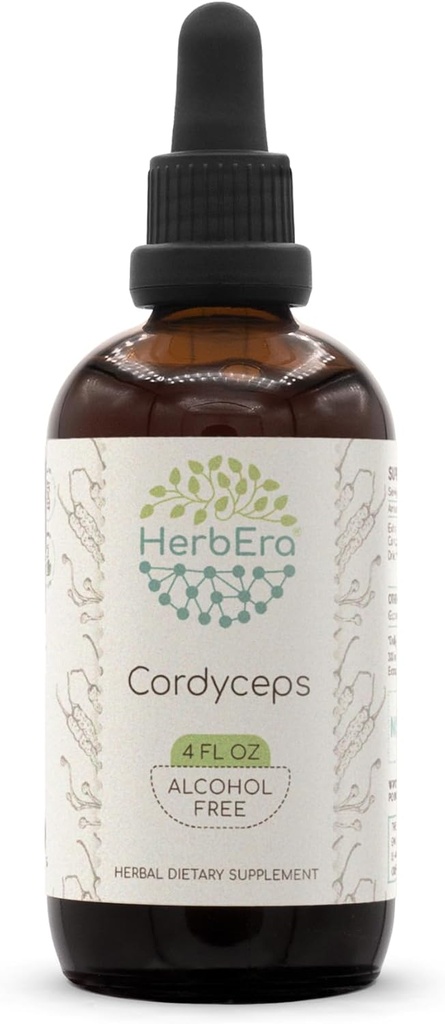 Cordyceps B120 Alkohol- Free Herbal Extract Tinktur, Koncentreret Flydende Drops Natural Cordyceps Militars Tørret Mushroom (4 fl oz)
