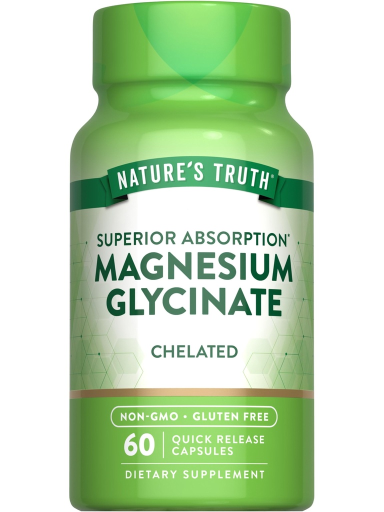 Nature 's Truth Magnesium Glycinate Kapsler er 124; 200mg