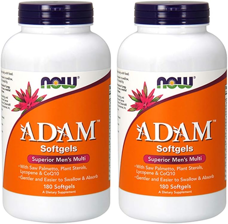 Nu fødevarer ADAM Mænd Multiple Vitamin, 180 Softgel (2 Pack)