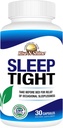 Rise- N- Shine Sleep Tight Supplement med 5 HTP, Magnesium, GABA og L- Theanin - for kvinder og mænd - 30-dages levering (30 kapsler)
