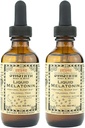 SVASTHYA BODY & MIND Flydende Melatonin - fremmer naturlig søvn - Alkohol fri for voksne og børn, Lavet i USA, 2 oz, pakke med 2