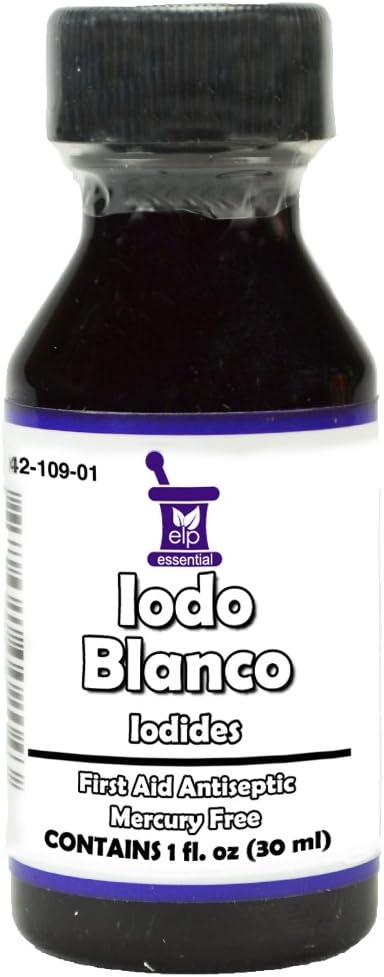 Jod Tinktur Dekoloriseret Farveløs Hvid klar Iodo YODO Blanco Doctor E 1 OZ