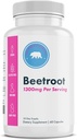 Rødbeder kapsler - 1300mg per servering, 60 kapsler, 30 Servering - Vegan, Non- GMO - Lavet i USA - Premium Rødbeder supplement til voksne