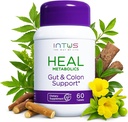 Intus Heal Colon Cleanse og Gut Health Supplement for Kvinder - Ayurvedic Detox Cleanse for fordøjelsessygdomme - Gut Detox Cleanse & Body Detox for Kvinder - 60 tabletter