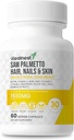 Hår, negle & hudpleje med - Saw Palmetto, Biotin, Amla - 60 Non- GMO, Gluten Free, Veggie kapsler til mænd og kvinder