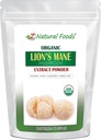 Z Natural Foods Organic Lions Mane Mushroom Extract Powder, Vitamin- Rich Superfood Powder, Perfekt til te og smoothies, Non- GMO, Vegan, Gluten- Free, Kosher, 1 LB.