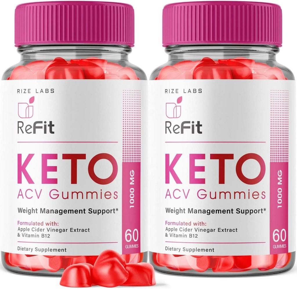 rize laboratorier - Refit Keto ACV gummies for Advanced Weight Loss with Apple Cider Vincipes, Supplement, Hjælper i Reduktion Belly Fat, for ekstra styrke (120 gummies)