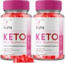 rize laboratorier - Refit Keto ACV gummies for Advanced Weight Loss with Apple Cider Vincipes, Supplement, Hjælper i Reduktion Belly Fat, for ekstra styrke (120 gummies)
