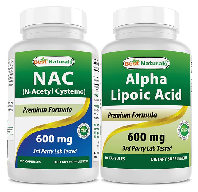 Bedste Naturals NAC 600 mg & Alpha Lipoic Acid 600 mg
