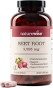 NatureWise Beet Root Capsules 1325mg with Organic Beetroot - Nitrogen Oxide Booster for Circulation and Heart Health Support - Vegan, Gluten- Free, Non- GMO - 240 Capsules [120 Day Supply]