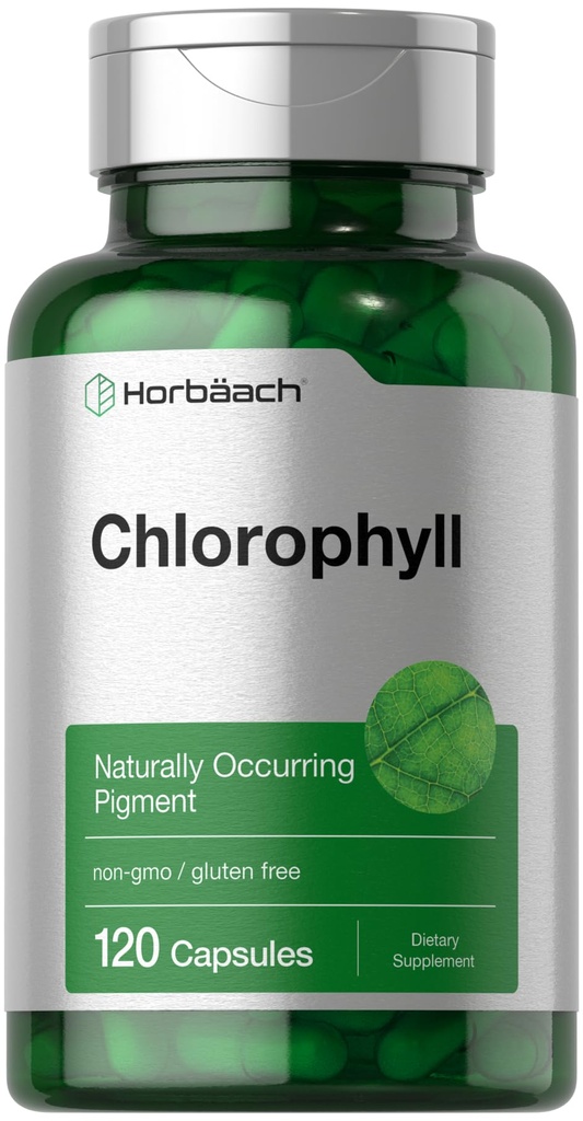 Horbäach Chlorophyll Kapsler 124; 120 Tæller 124; Non-GMO og Gluten Free Supplement