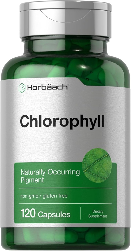 Horbäach Chlorophyll Kapsler 124; 120 Tæller 124; Non-GMO og Gluten Free Supplement
