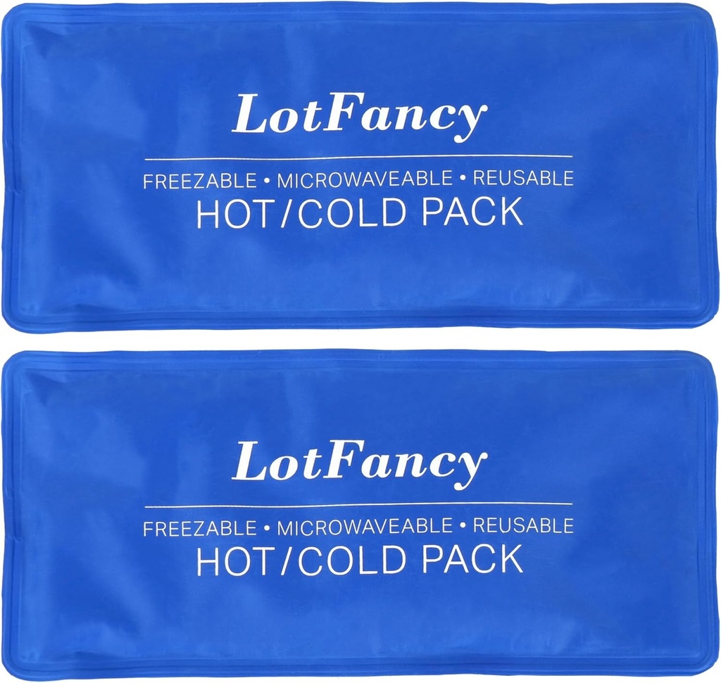 LotFancy Ice Pack til skader, pakke af 2, FSA HSA Egnet, Genanvendelig varm kold pakke til terapi, køling eller opvarmning Pad til førstehjælp, Tilbage Skulder Neck Head Feet Pain Relief, 11 x 5 tommer