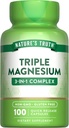 Nature 's Truth Triple Magnesium Complex Supplement Note 124; 100 kapsler fra Magnesium Oxide, Citrate & Aspartate