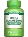 Nature 's Truth Triple Magnesium Complex Supplement Note 124; 100 kapsler fra Magnesium Oxide, Citrate & Aspartate