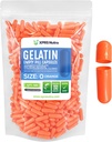 XPRS Nutra Størrelse 0 Tomme kapsler - 500 Tomme Gelatine kapsler - Piller gør det - Pure Bovin Pille Gel Caps til Do- It- Yourself Kosttilskud (Orange)