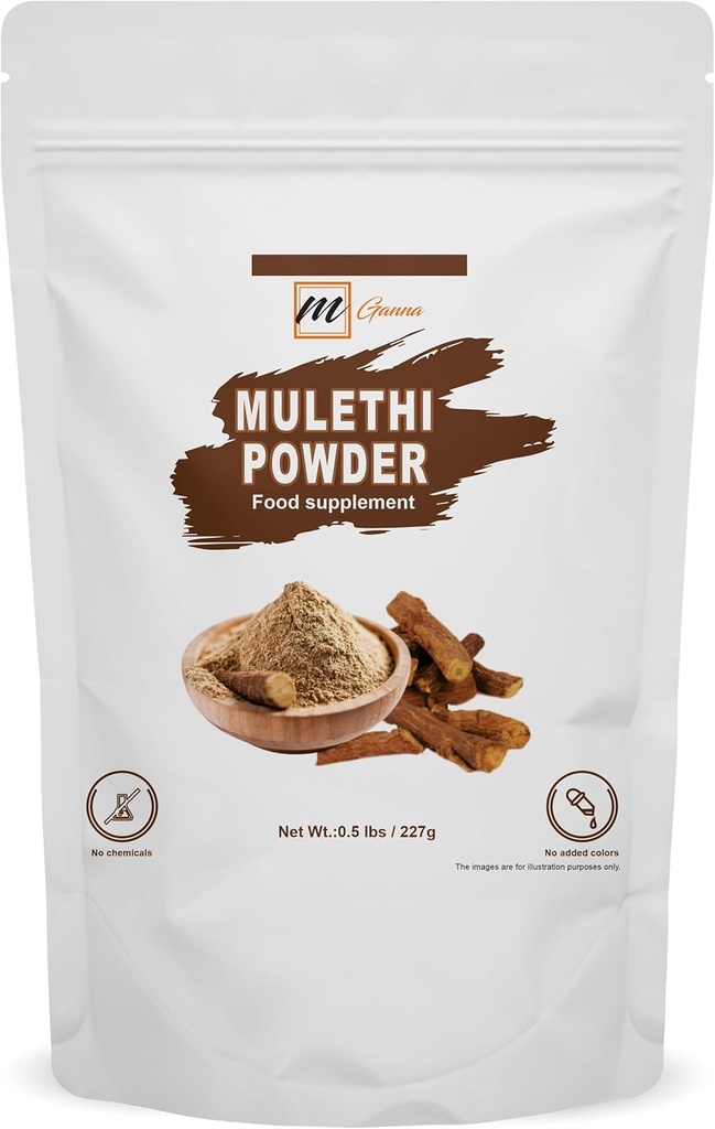 Pure Mulethi / Lakrids / Glycyrrhiza Glabra Pulver til sundhed og hudpleje og kosmetiske formuleringer 227 GMS / 0, 5 LBS