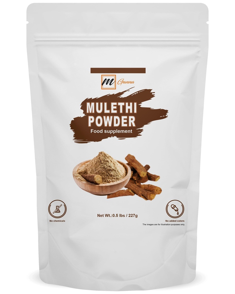 Pure Mulethi / Lakrids / Glycyrrhiza Glabra Pulver til sundhed og hudpleje og kosmetiske formuleringer 227 GMS / 0, 5 LBS