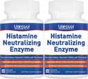 DAO Enzyme supplement Histamine Diaminoxidase supplement til Glat fordøjelse - Lavet i USA - 60 Softgels (2 flasker)