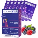 Glucose SOS Glucose Berry Medley Glucose Powder, Natural Dextrose Packets, Fast- Absorption, Straks opløses, Ingen vand påkrævet, 6 Sachets per Box