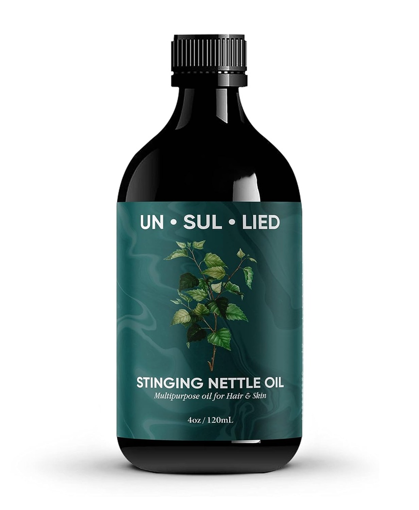 Stinging Nettle Multipurpose olie til hårvækst og hud lindring-blødgørelse- fugtgivende for mænd og Women- - Natural 4 oz