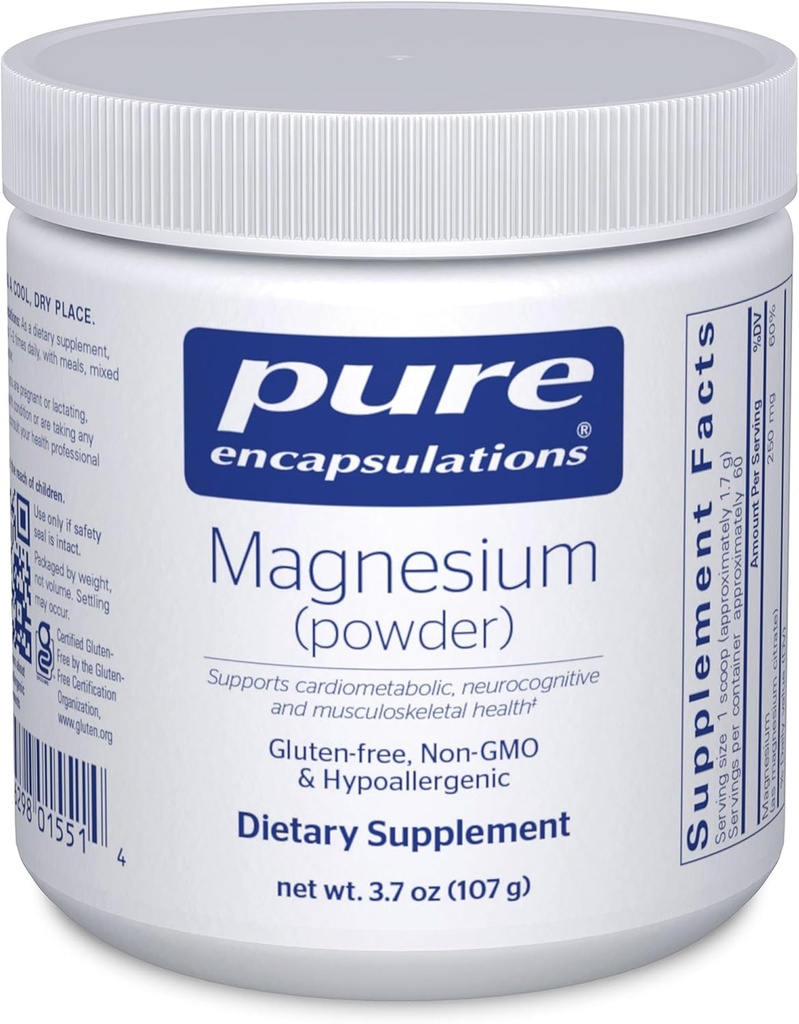 Pure Encapsulations Magnesium (Powder) | Supports Cardiovascular Function, Muscle Function, and Calming | 3.7 Ounces