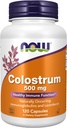 Now Foods Supplements, Colostrum 500 mg, naturligt forekommende immunoglobuliner og lactoferrin, 120 Veg kapsler