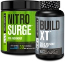 Jacked Factory Nitrobølge Pre- Workout i Blue Raspberry & Build XT Muscle Building Bundle til mænd og kvinder