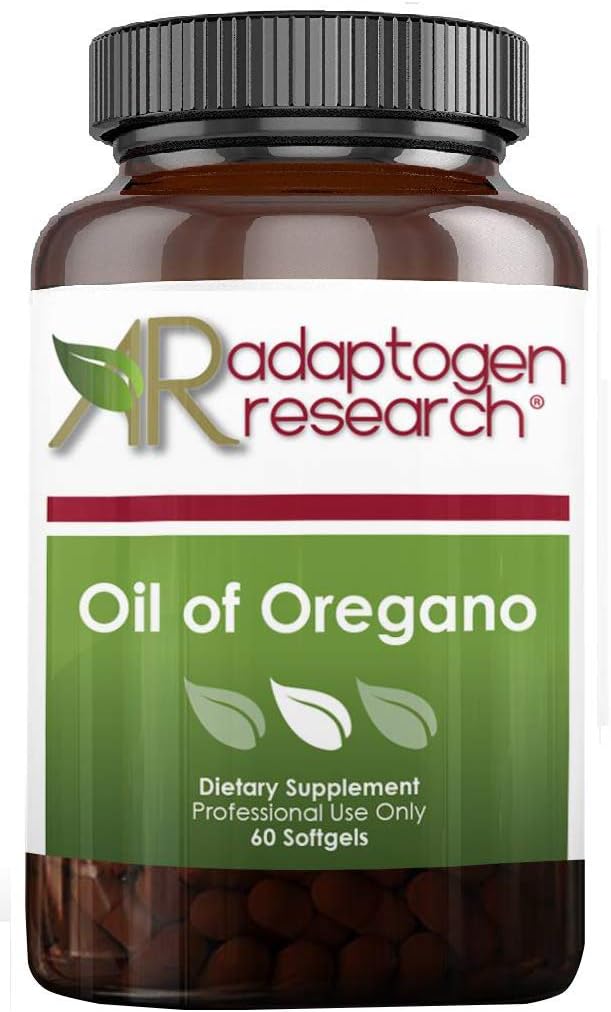 Olie af Oregano Softgels - Oregano Oil Supplement med stærkt koncentreret Carvacrol - Understøtter Intestinal Cleansing - Små piller (60 Softgels) Guld