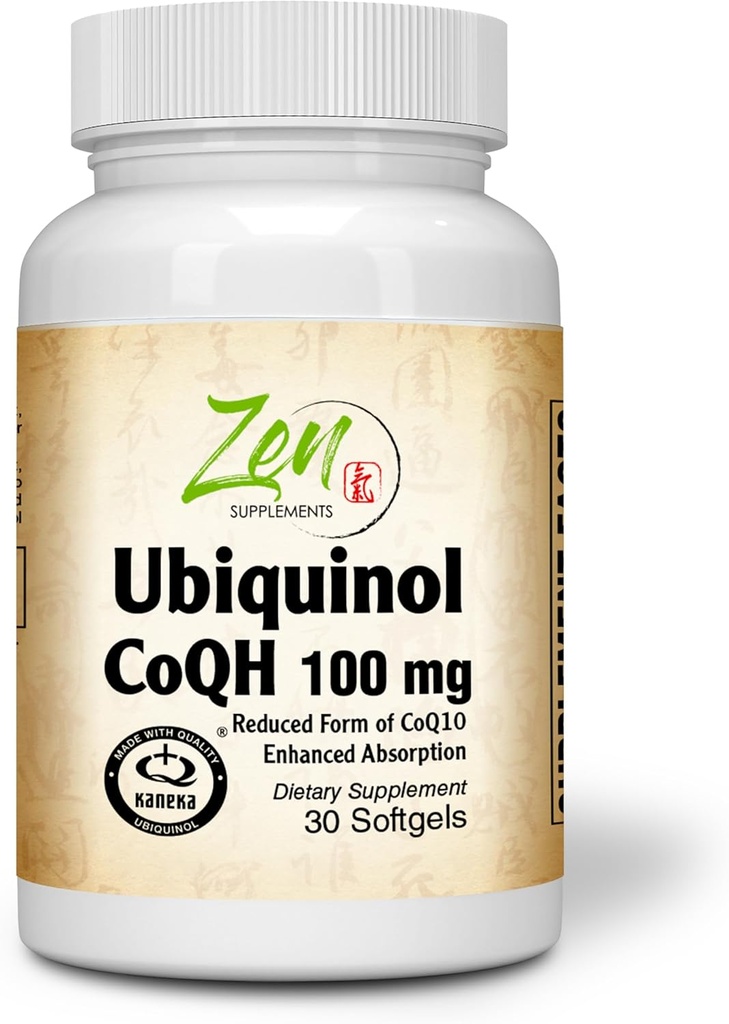 Zen Supplements Ubiquinol Coq H 100 mg - 30 - Softgel